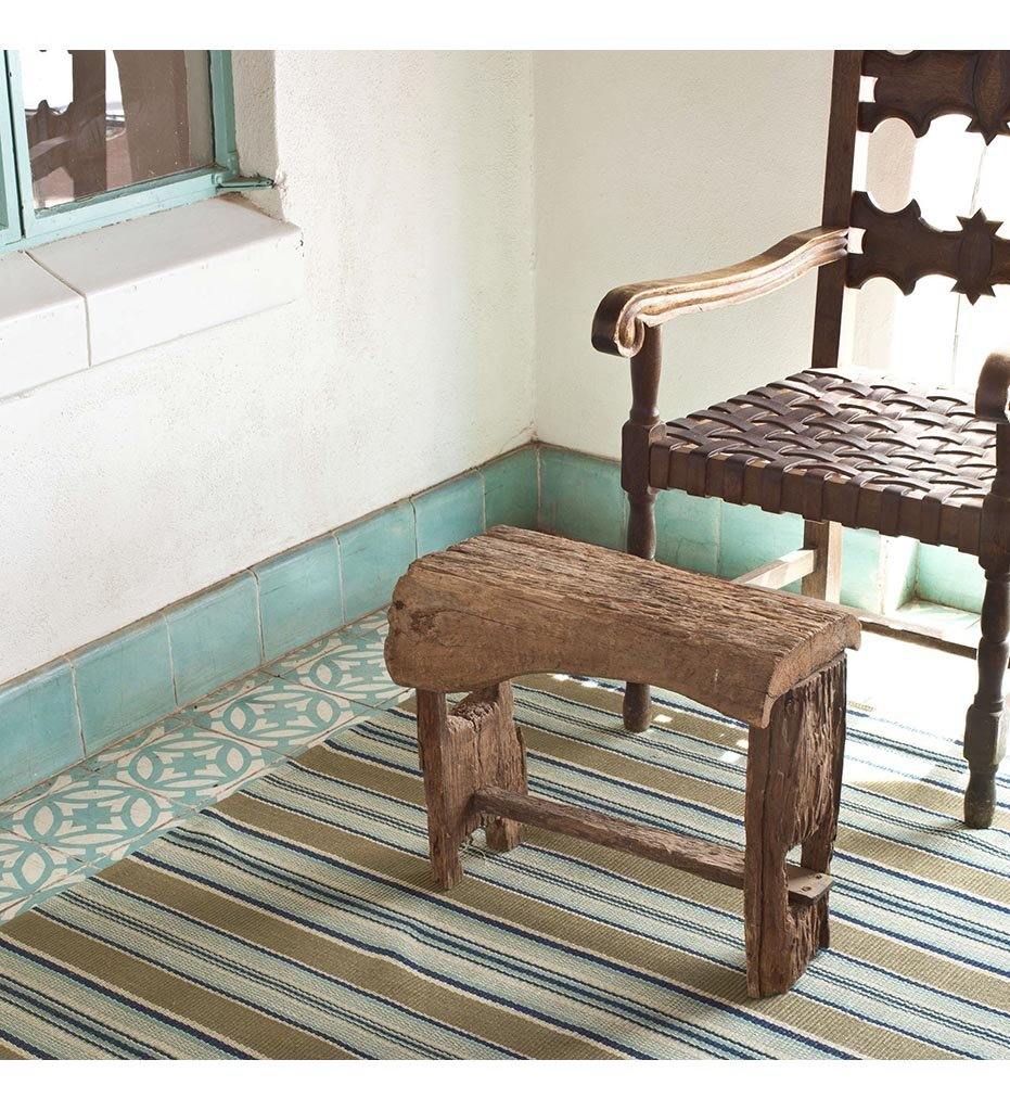 Allred Collaborative - Dash and Albert - Blue Heron Stripe Woven Cotton Rug - Blue Heron Stripe Woven Cotton Rug - RP41-23