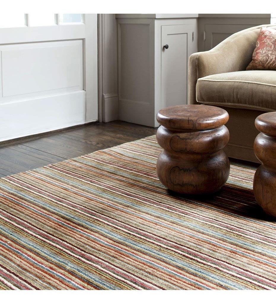 Allred Collaborative - Dash and Albert - Brindle Stripe Spice Loom Knotted Wool Rug - Brindle Stripe Spice Loom Knotted Wool Rug - RDA080-23