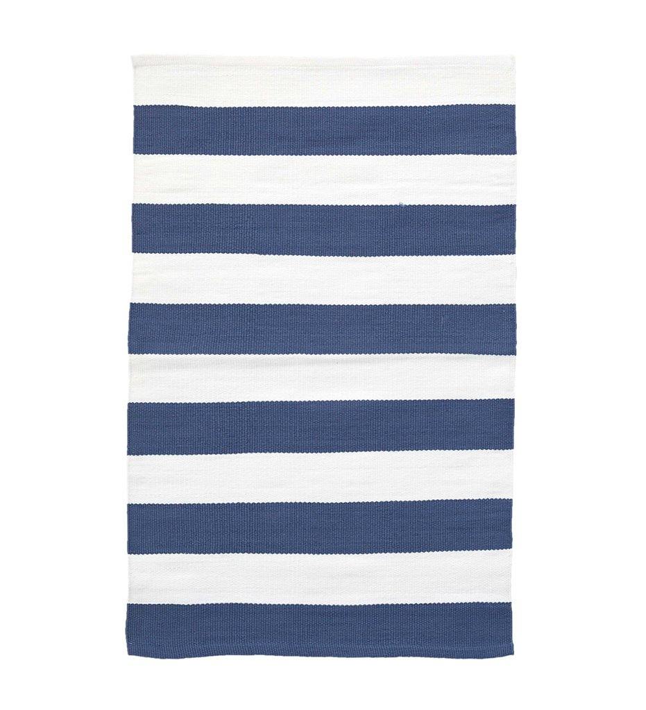 Allred Collaborative - Dash and Albert - Catamaran Stripe Denim/White Indoor/Outdoor Rug - Catamaran Stripe Denim/White Indoor/Outdoor Rug - DA347-23