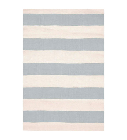 Allred Collaborative - Dash and Albert - Catamaran Stripe Light Blue/Ivory Indoor/Outdoor Rug - Catamaran Stripe Light Blue/Ivory Indoor/Outdoor Rug - RDB197-23