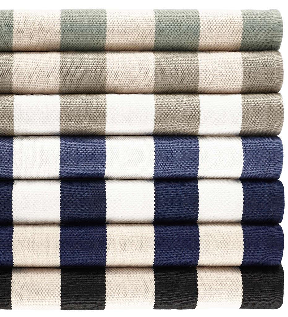 Allred Collaborative - Dash and Albert - Catamaran Stripe Light Blue/Ivory Indoor/Outdoor Rug - Catamaran Stripe Light Blue/Ivory Indoor/Outdoor Rug - RDB197-23