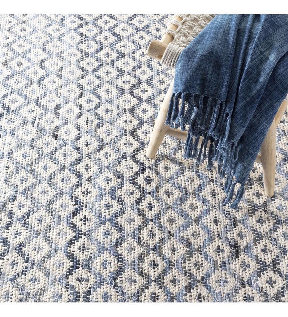 Allred Collaborative - Dash and Albert - Denim Rag Diamond Ivory Woven Cotton Rug - Denim Rag Diamond Ivory Woven Cotton Rug - DA789-23