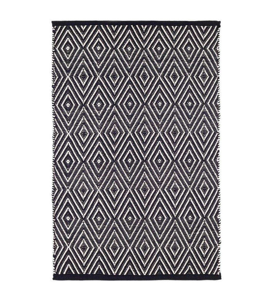 Allred Collaborative - Dash and Albert - Diamond Black/Ivory Indoor/Outdoor Rug - Diamond Black/Ivory Indoor/Outdoor Rug - RDB170-23