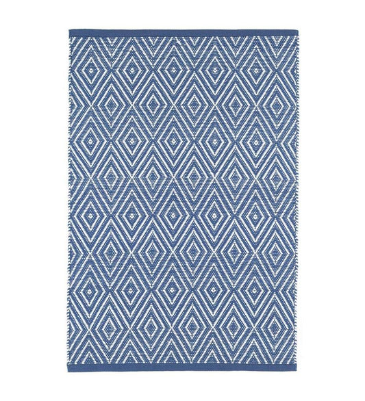 Allred Collaborative - Dash and Albert - Diamond Denim/White Indoor/Outdoor Rug - Diamond Denim/White Indoor/Outdoor Rug - RDB098-23