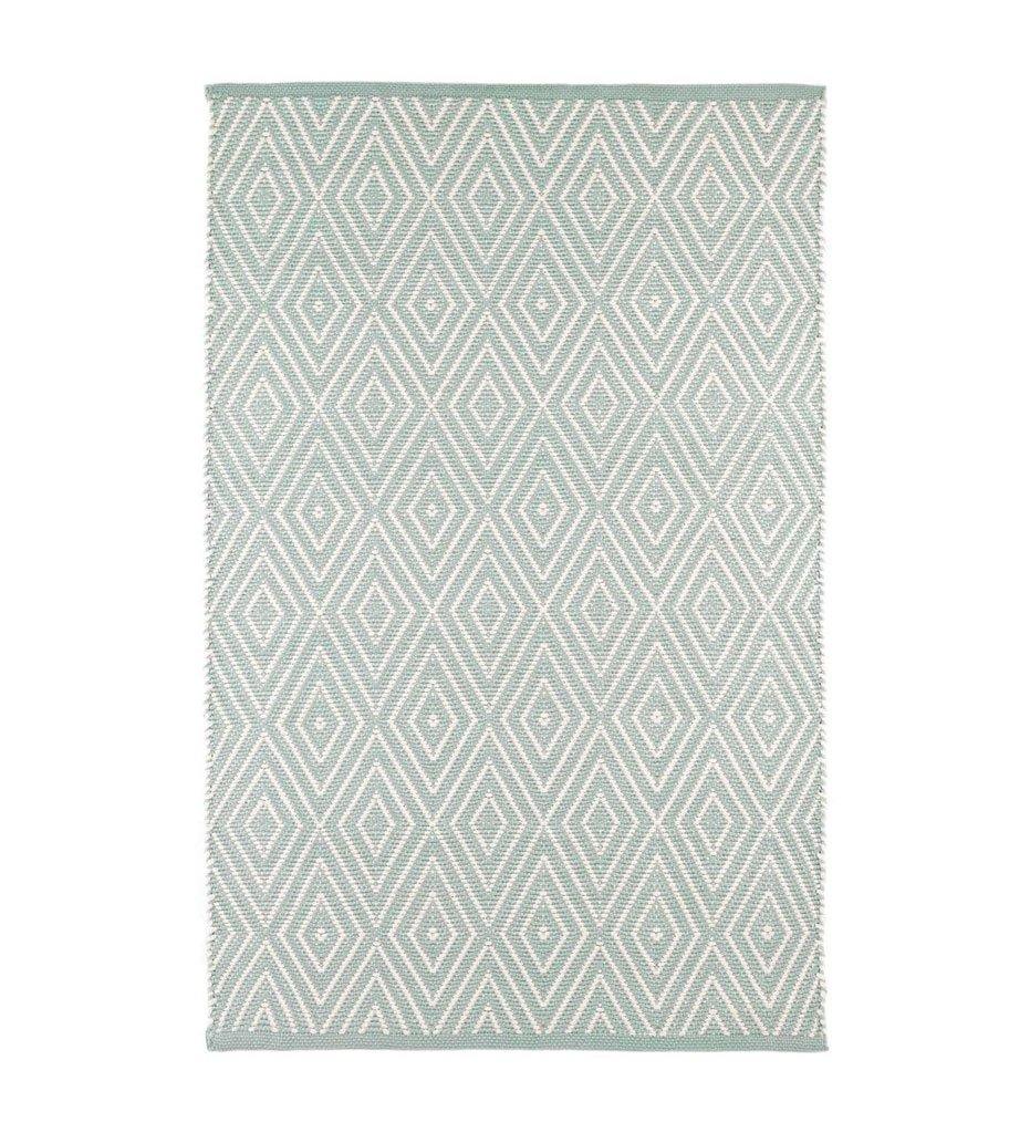 Allred Collaborative - Dash and Albert - Diamond Light Blue/Ivory Indoor/Outdoor Rug - Diamond Light Blue/Ivory Indoor/Outdoor Rug - RDB163-23