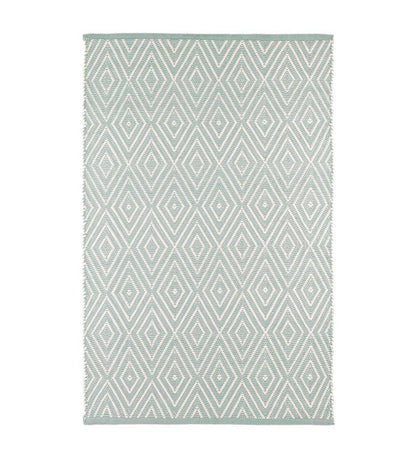 Allred Collaborative - Dash and Albert - Diamond Light Blue/Ivory Indoor/Outdoor Rug - Diamond Light Blue/Ivory Indoor/Outdoor Rug - RDB163-23