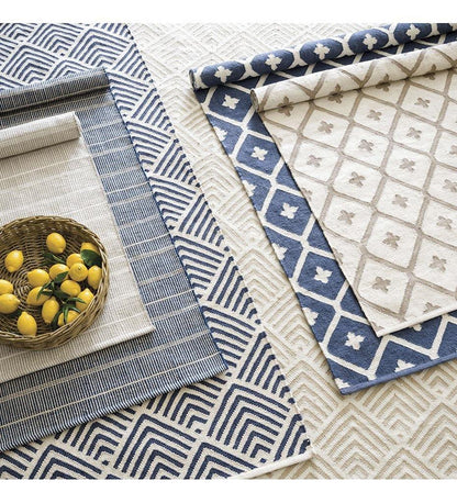 Allred Collaborative - Dash and Albert - Elizabeth Navy Indoor / Outdoor Rug - Elizabeth Navy Indoor / Outdoor Rug - DA771-23