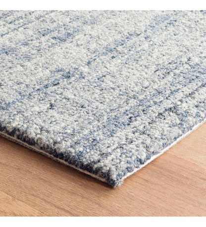 Allred Collaborative - Dash and Albert - Harris Blue/Ivory Micro Hooked Wool Rug - Harris Blue/Ivory Micro Hooked Wool Rug - DA1183-23