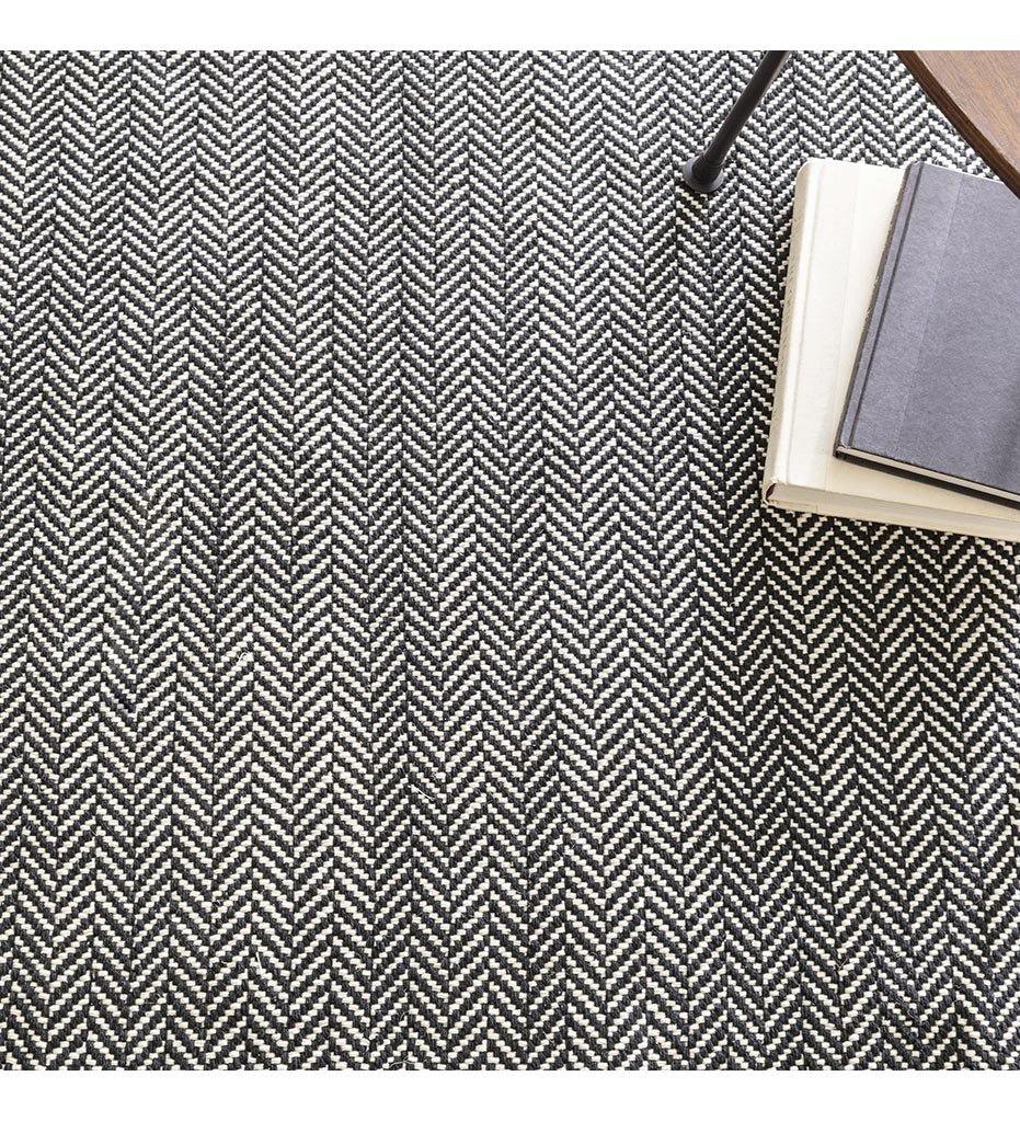 Allred Collaborative - Dash and Albert - Herringbone Black Woven Cotton Rug - Herringbone Black Woven Cotton Rug - DA970-23