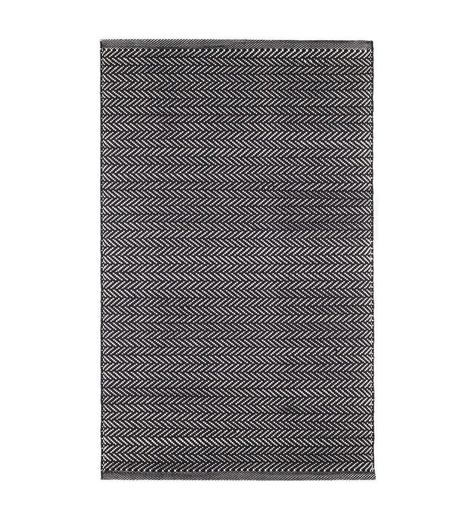 Allred Collaborative - Dash and Albert - Herringbone Black/Ivory Indoor/Outdoor Rug - Herringbone Black/Ivory Indoor/Outdoor Rug - DA971-23