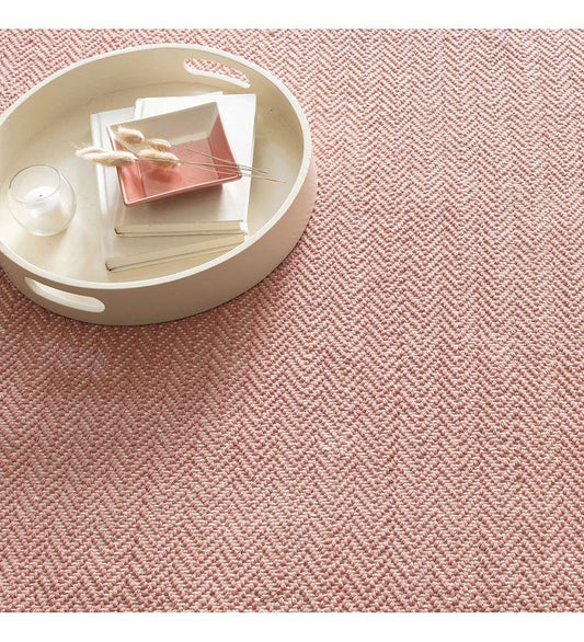 Allred Collaborative - Dash and Albert - Herringbone Coral Woven Cotton Rug - Herringbone Coral Woven Cotton Rug - RDA420-23