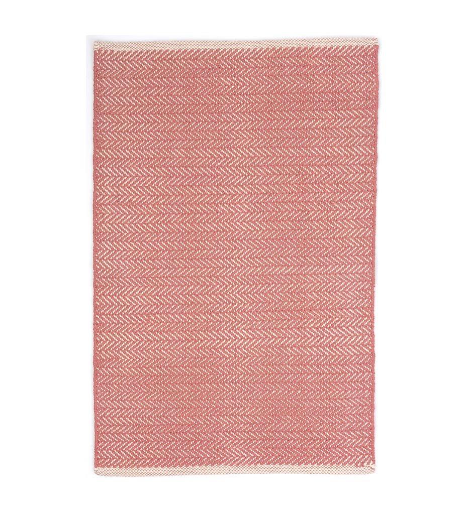 Allred Collaborative - Dash and Albert - Herringbone Coral Woven Cotton Rug - Herringbone Coral Woven Cotton Rug - RDA420-23