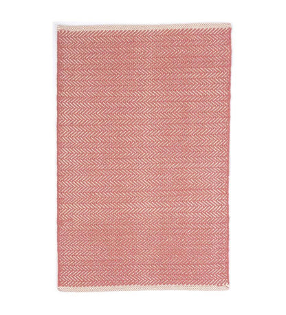 Allred Collaborative - Dash and Albert - Herringbone Coral Woven Cotton Rug - Herringbone Coral Woven Cotton Rug - RDA420-23