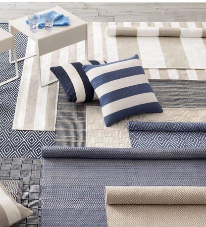 Allred Collaborative - Dash and Albert - Herringbone Denim/Ivory Indoor/Outdoor Rug - Herringbone Denim/Ivory Indoor/Outdoor Rug - DA395-23