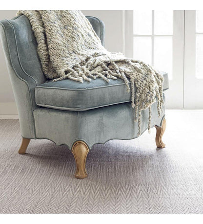 Allred Collaborative - Dash and Albert - Herringbone Dove Grey Woven Cotton Rug - Herringbone Dove Grey Woven Cotton Rug - RDA421-23