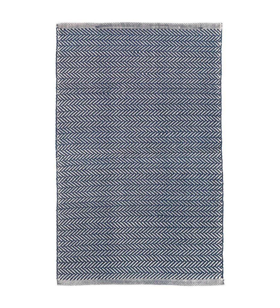 Allred Collaborative - Dash and Albert - Herringbone Navy/Ivory Indoor/Outdoor Rug - Herringbone Navy/Ivory Indoor/Outdoor Rug - DA389-23