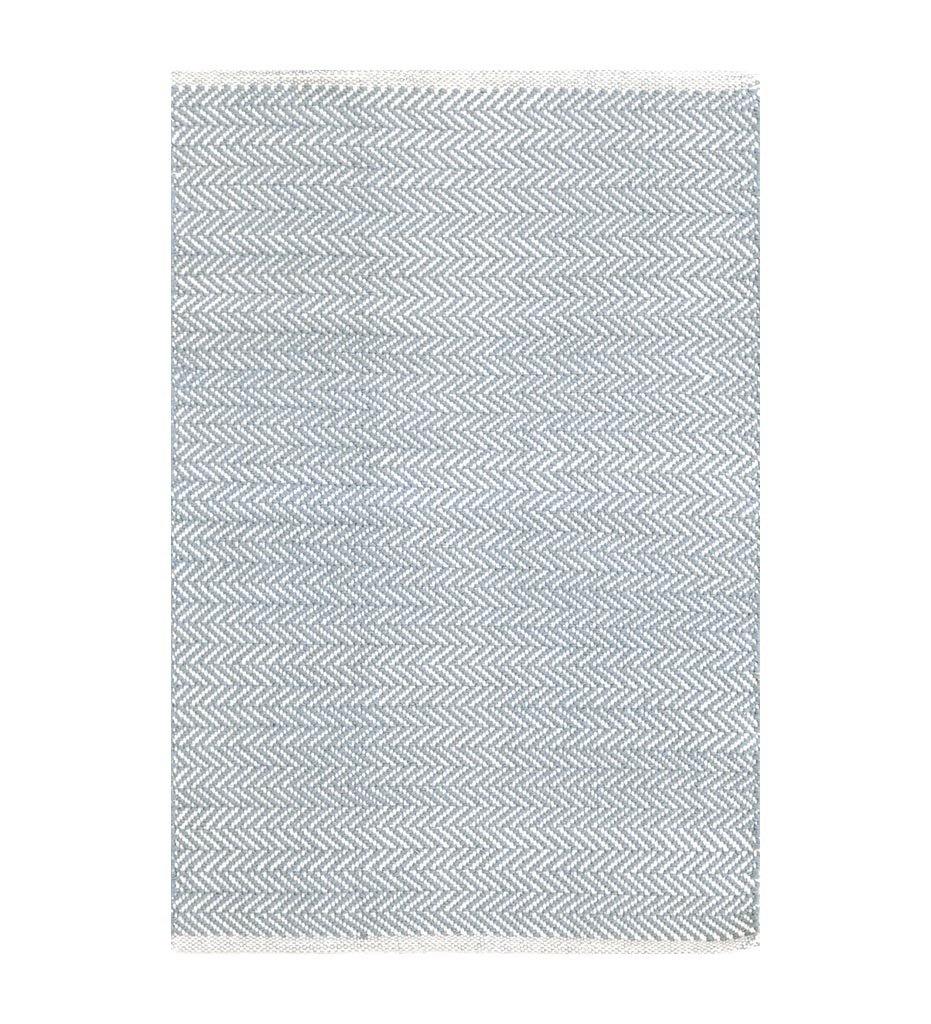 Allred Collaborative - Dash and Albert - Herringbone Swedish Blue Woven Cotton Rug - Herringbone Swedish Blue Woven Cotton Rug - RDA360-23