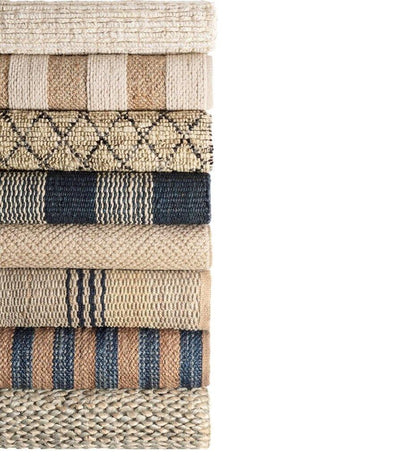 Allred Collaborative - Dash and Albert - Jute Ticking Indigo Woven Rug - Jute Ticking Indigo Woven Rug - RDA321-23