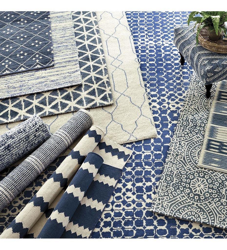 Allred Collaborative - Dash and Albert - Koto Indigo Woven Wool Rug - Koto Indigo Woven Wool Rug - DA853-23