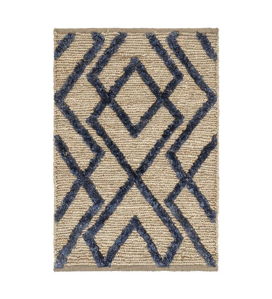 Allred Collaborative - Dash and Albert - Marco Navy Jute Soumak Woven Rug - Marco Navy Jute Soumak Woven Rug - DA773-23