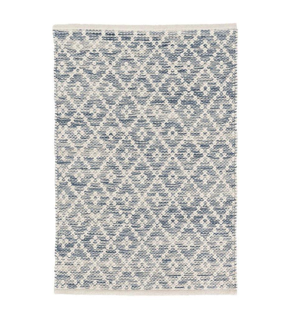 Allred Collaborative - Dash and Albert - Melange Diamond Blue Woven Cotton Rug - Melange Diamond Blue Woven Cotton Rug - DA887-23