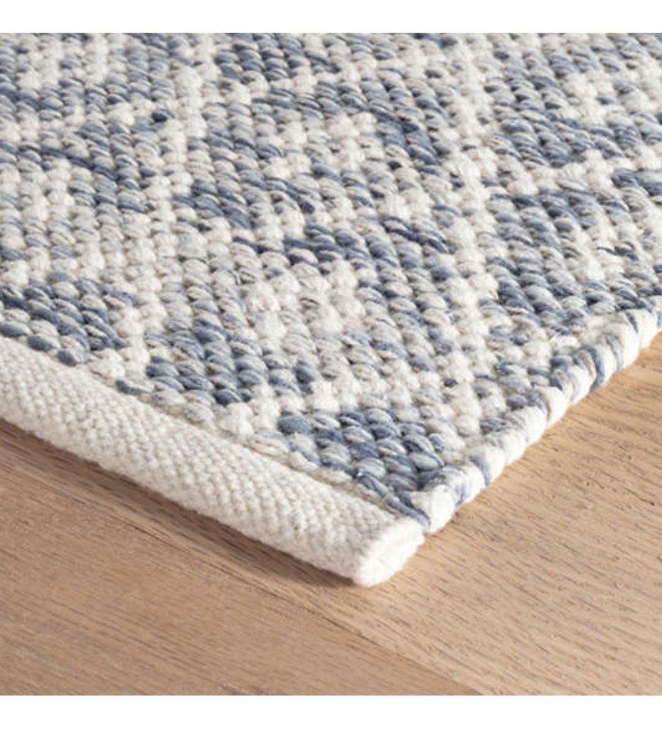 Allred Collaborative - Dash and Albert - Melange Diamond Blue Woven Cotton Rug - Melange Diamond Blue Woven Cotton Rug - DA887-23