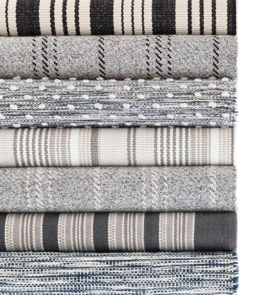 Allred Collaborative - Dash and Albert - Melange Stripe Grey/Black Indoor/Outdoor Rug - Melange Stripe Grey/Black Indoor/Outdoor Rug - DA1028-23