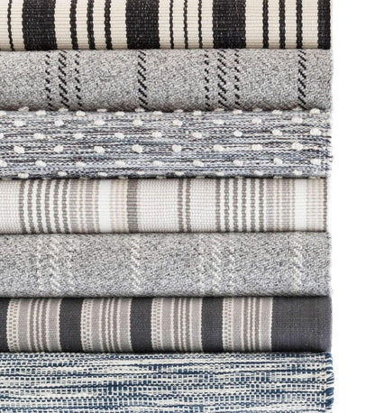 Allred Collaborative - Dash and Albert - Melange Stripe Grey/Black Indoor/Outdoor Rug - Melange Stripe Grey/Black Indoor/Outdoor Rug - DA1028-23