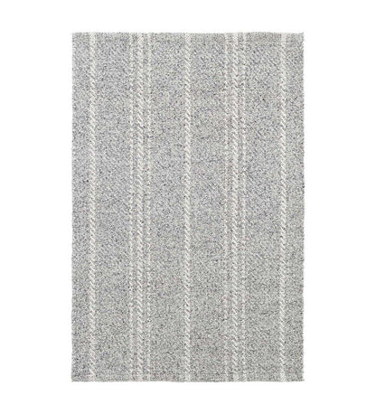 Allred Collaborative - Dash and Albert - Melange Stripe Grey/Ivory Indoor/Outdoor Rug - Melange Stripe Grey/Ivory Indoor/Outdoor Rug - DA1029-23