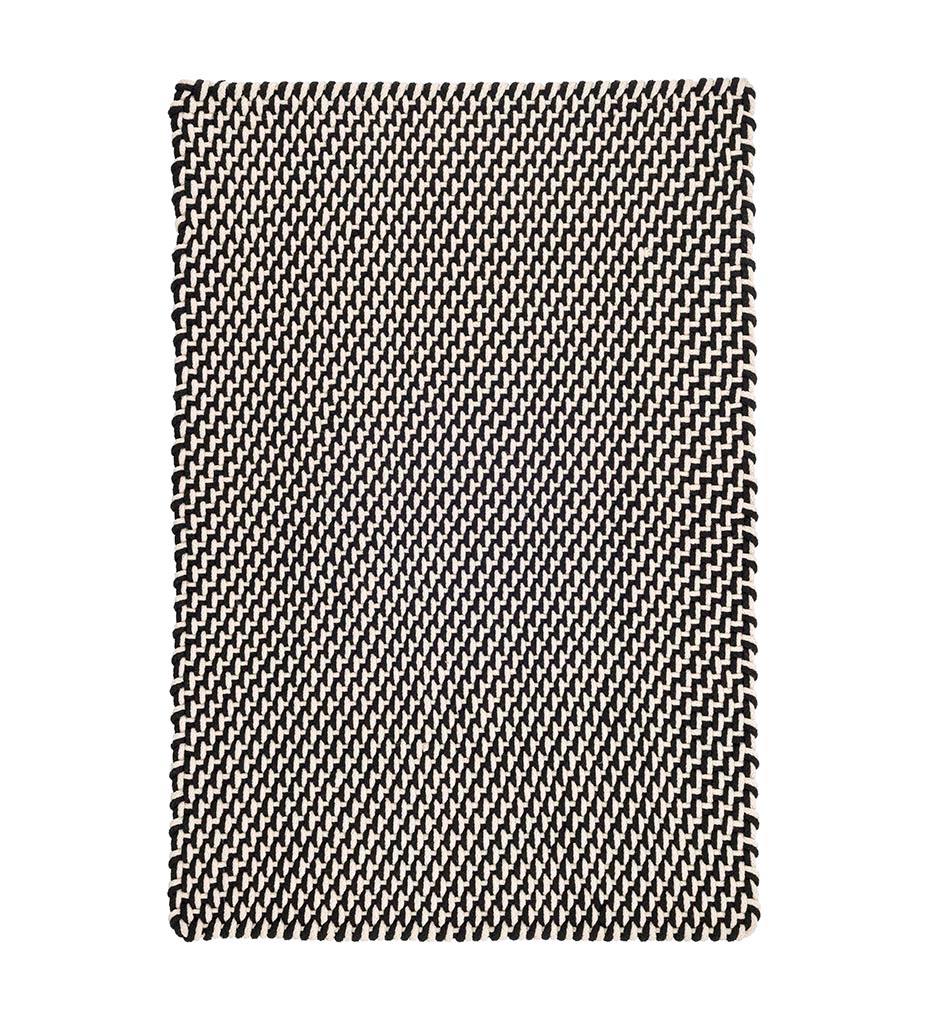 Allred Collaborative - Dash and Albert - Two-Tone Rope Black / Ivory Indoor / Outdoor Rug - Two-Tone Rope Black / Ivory Indoor / Outdoor Rug - RDB219-23