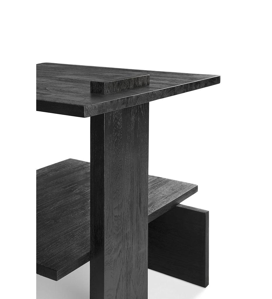 Allred Collaborative - Ethnicraft - Abstract Side Table - Teak Black Varnished - Abstract Side Table - Teak Black Varnished - 10120