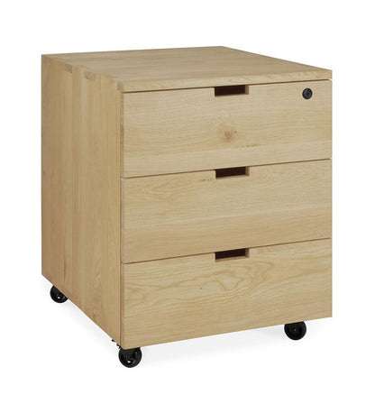 Allred Collaborative - Ethnicraft - Billy 3 Drawer Unit - Keylock - - Billy 3 Drawer Unit - Keylock - - 50624