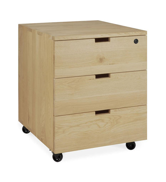 Allred Collaborative - Ethnicraft - Billy 3 Drawer Unit - Keylock - - Billy 3 Drawer Unit - Keylock - - 50624