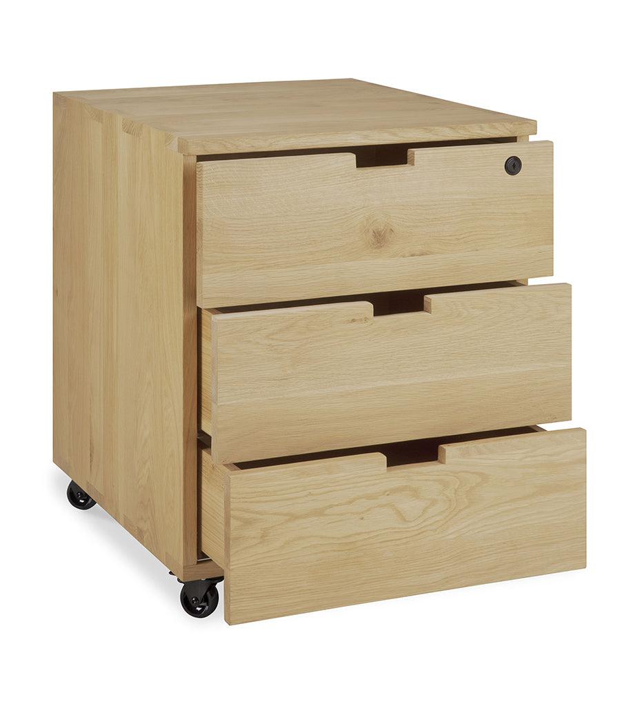 Allred Collaborative - Ethnicraft - Billy 3 Drawer Unit - Keylock - - Billy 3 Drawer Unit - Keylock - - 50624