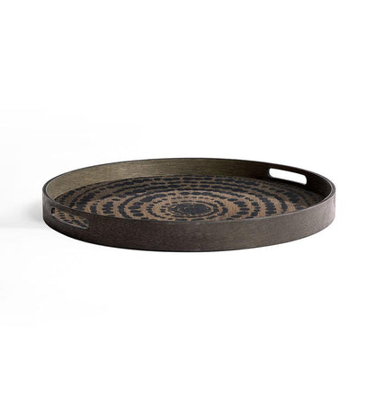 Allred Collaborative - Ethnicraft - Black Beads Wooden Tray - Round - S - Black Beads Wooden Tray - Round - S - 20370