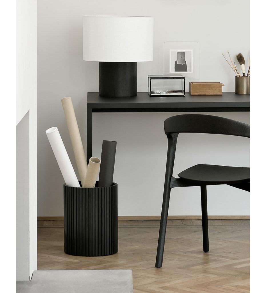 Allred Collaborative - Ethnicraft - Black Roller Max Waste Paper Basket - Black Roller Max Waste Paper Basket - 29771