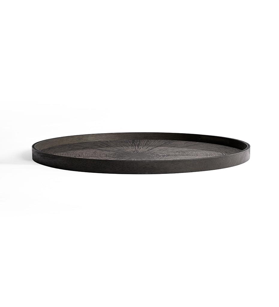 Allred Collaborative - Ethnicraft - Black Slice Wooden Tray - Round - XL - Black Slice Wooden Tray - Round - XL - 20379