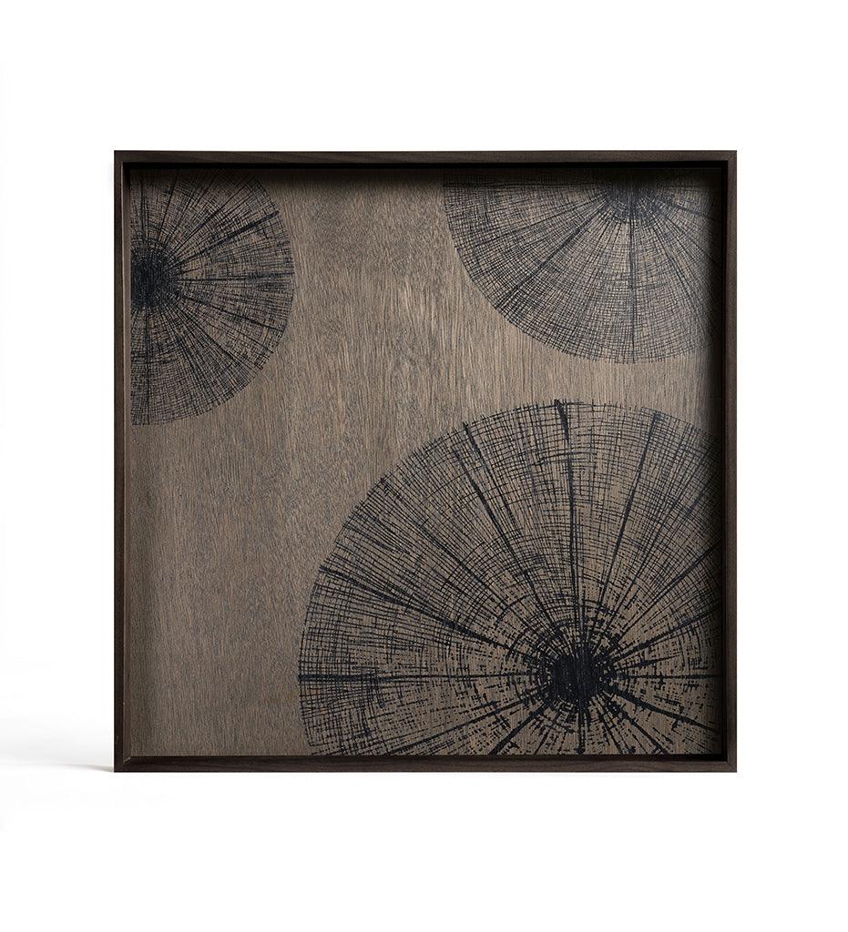 Allred Collaborative - Ethnicraft - Black Slices Wooden Tray - Square - L - Black Slices Wooden Tray - Square - L - 20565