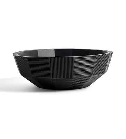 Allred Collaborative - Ethnicraft - Black Striped Bowl - Mahogany - Black Striped Bowl - Mahogany - 29732