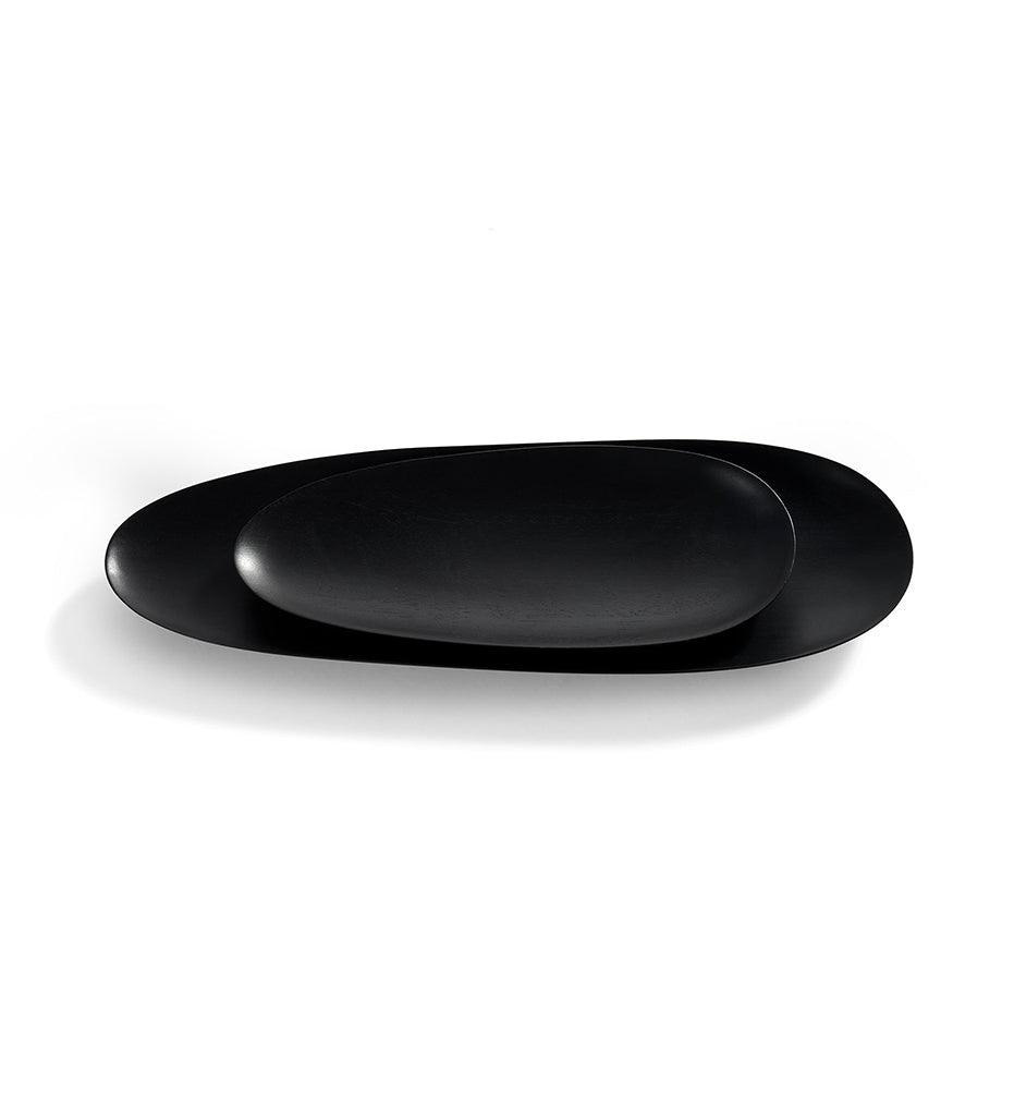 Allred Collaborative - Ethnicraft - Black Thin Oval Boards - Mahogany - Set of 2 - Black Thin Oval Boards - Mahogany - Set of 2 - 29753