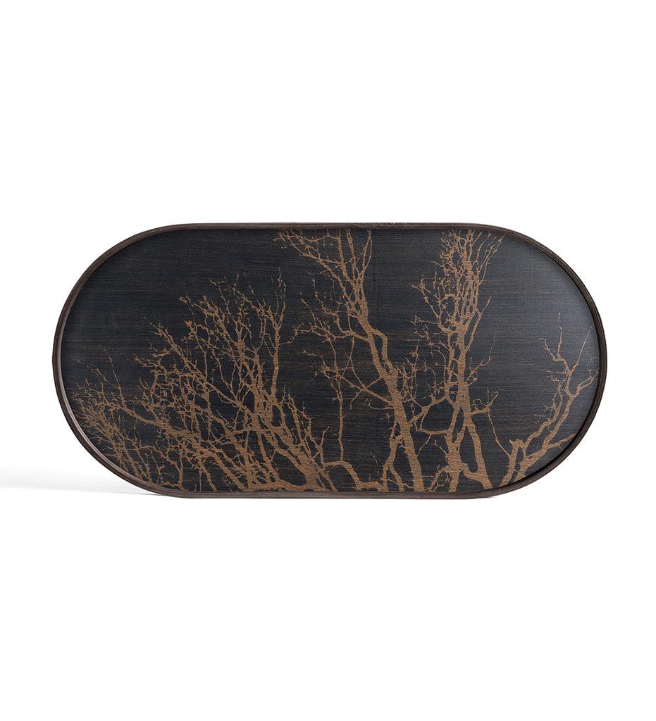 Allred Collaborative - Ethnicraft - Black Tree Wooden Tray - Oblong - M - Black Tree Wooden Tray - Oblong - M - 20563