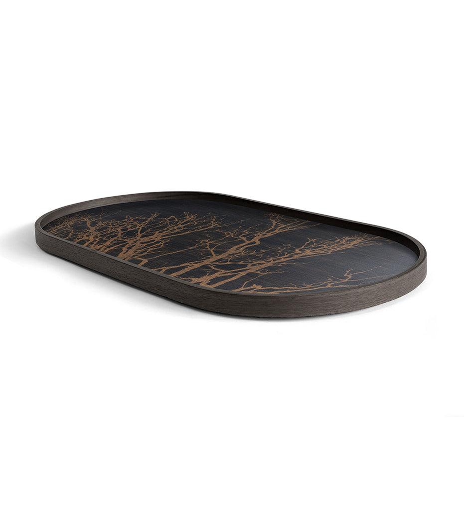 Allred Collaborative - Ethnicraft - Black Tree Wooden Tray - Oblong - M - Black Tree Wooden Tray - Oblong - M - 20563