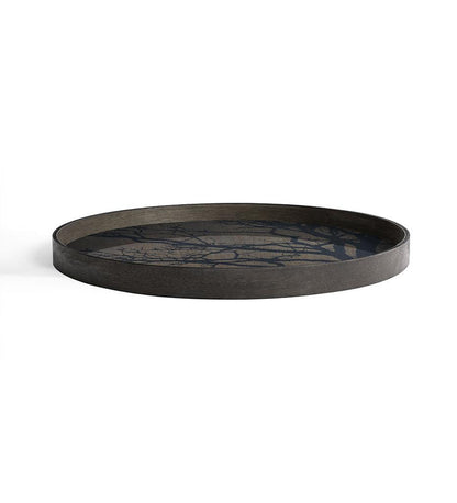 Allred Collaborative - Ethnicraft - Black Tree Wooden Tray - Round - L - Black Tree Wooden Tray - Round - L - 20404