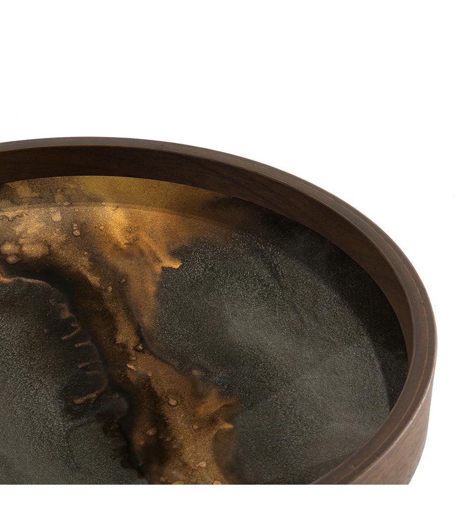 Allred Collaborative - Ethnicraft - Bronze Organic Glass Valet Tray - Round - L - Bronze Organic Glass Valet Tray - Round - L - 20468