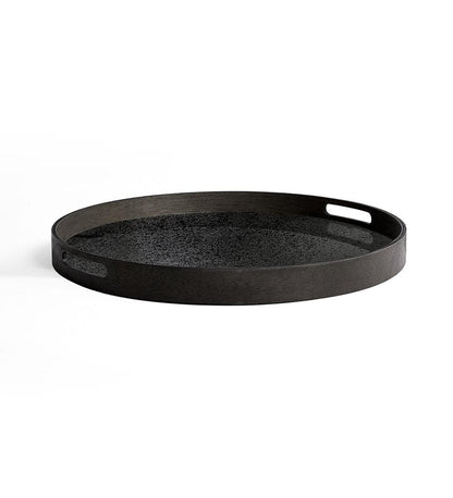 Allred Collaborative - Ethnicraft - Charcoal Mirror Tray - Round - S - Charcoal Mirror Tray - Round - S - 20450