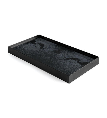 Allred Collaborative - Ethnicraft - Charcoal Mirror Valet Tray - Black Metal Rim - Rectangular - - Charcoal Mirror Valet Tray - Black Metal Rim - Rectangular - - 20525