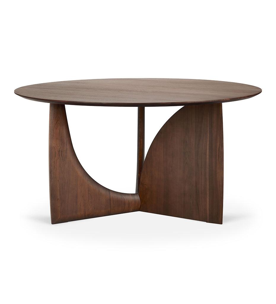 Allred Collaborative - Ethnicraft - Geometric Dining Table - Varnished Brown Teak - Round - 59 in. - Geometric Dining Table - Varnished Brown Teak - Round - 59 in. - 10513