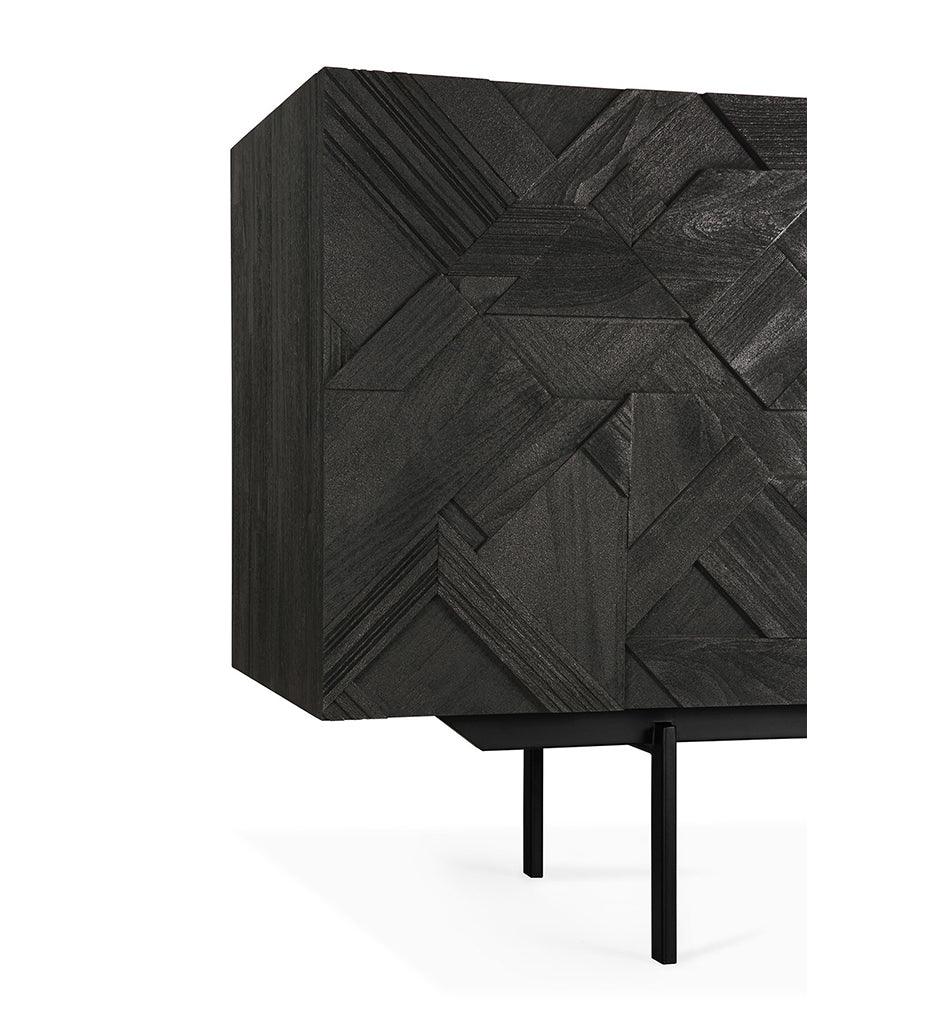 Allred Collaborative - Ethnicraft - Graphic Sideboard - Teak Black - 3 Doors - Graphic Sideboard - Teak Black - 3 Doors - 10062