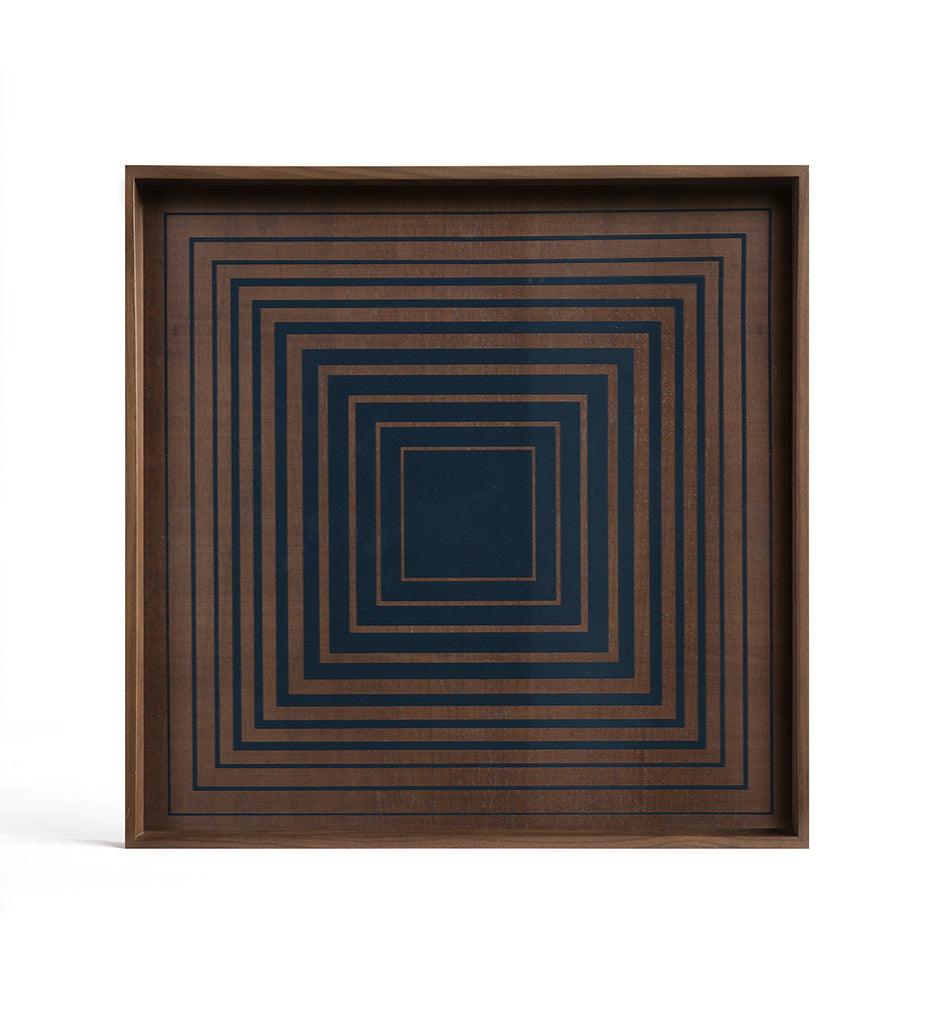 Allred Collaborative - Ethnicraft - Ink Squares Glass Tray - Square - - Ink Squares Glass Tray - Square - - 20919