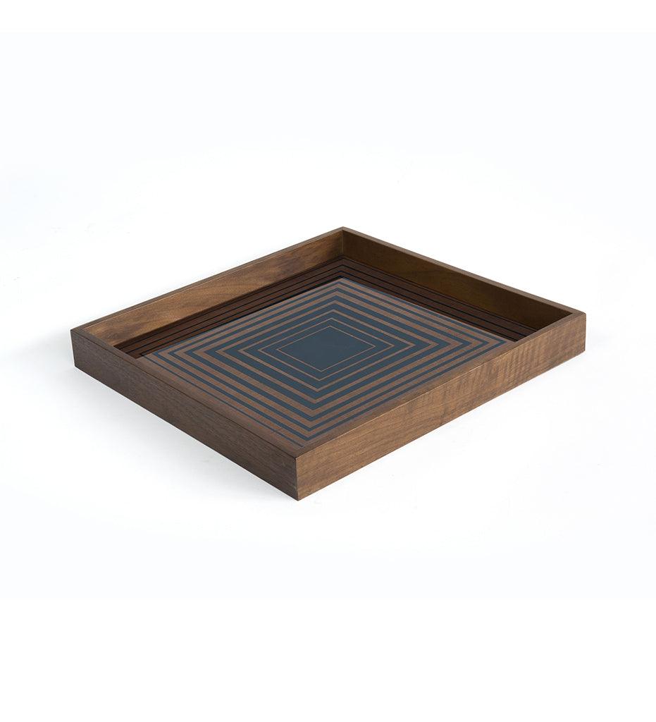 Allred Collaborative - Ethnicraft - Ink Squares Glass Tray - Square - - Ink Squares Glass Tray - Square - - 20919